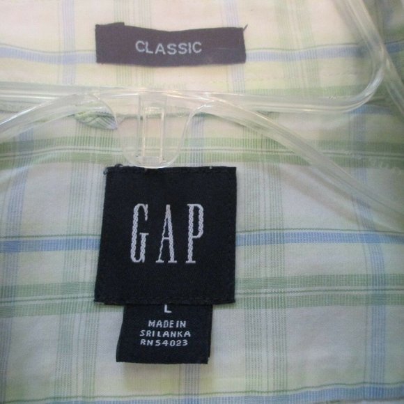 Gap Mens Plaid Oxford Shirt sz L Preppy Button Down - Picture 11 of 12